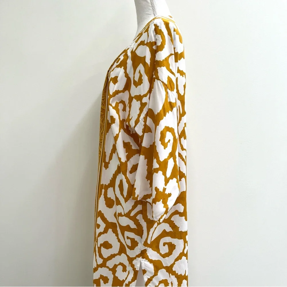 Evereve Tolani Gold Shara Wrap Kimono/Bathing Suit Cover One Size - Picture 6 of 15